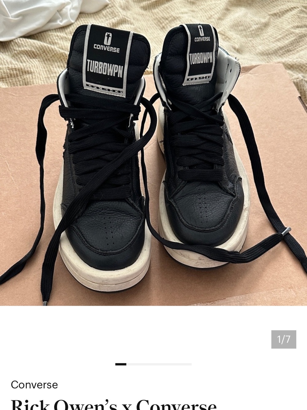 Converse TURBOWPN High Top Sneakers in Black and White